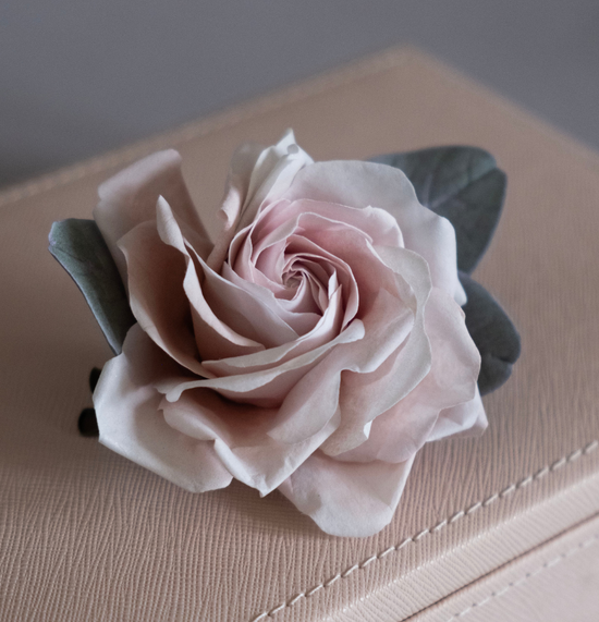 Blush pink rose on a choker