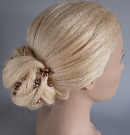 Bronze colour berries hair pins