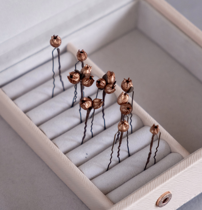 Bronze colour berries hair pins