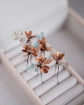 Bronze Flower Hair Pins