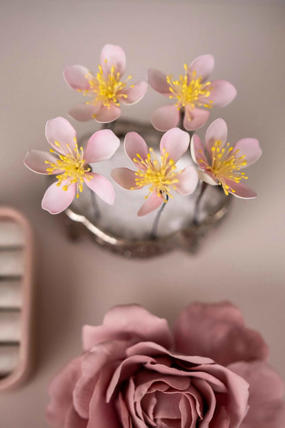Cherry Blossom Hair Pins for Elegant Hairstyles