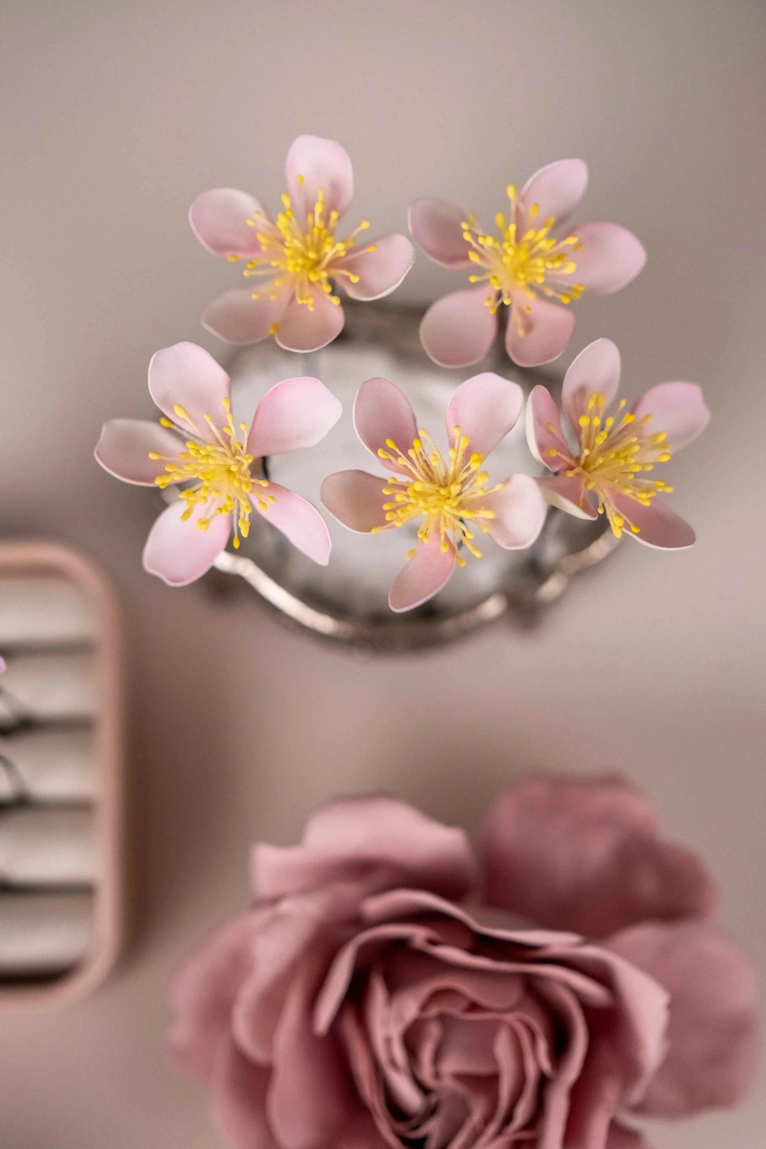 Cherry Blossom Hair Pins for Elegant Hairstyles