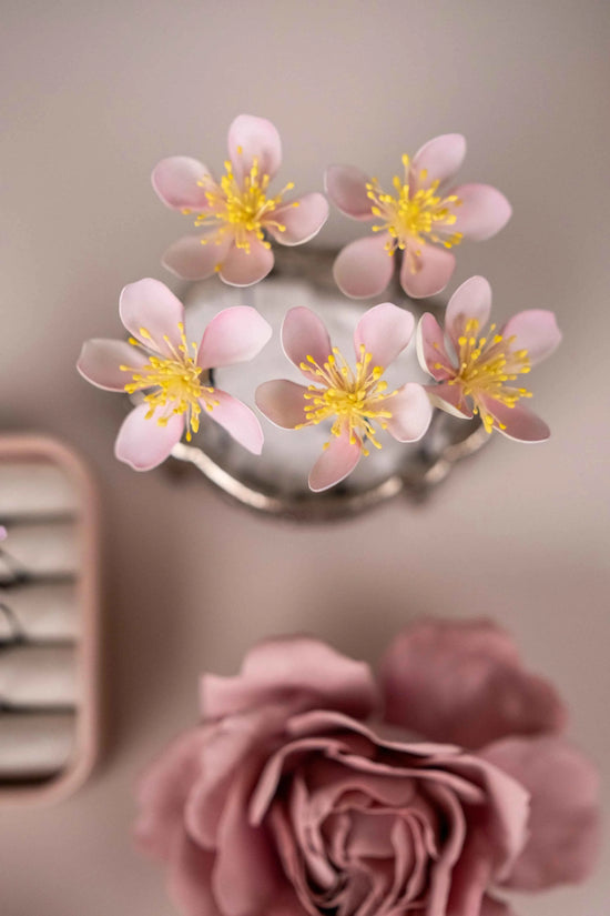 Cherry Blossom Hair Pins for Elegant Hairstyles