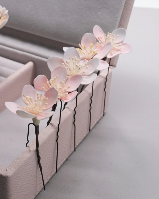 Cherry blossom hair pins