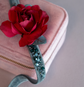 Handcrafted Velvet Choker with Crimson Rose