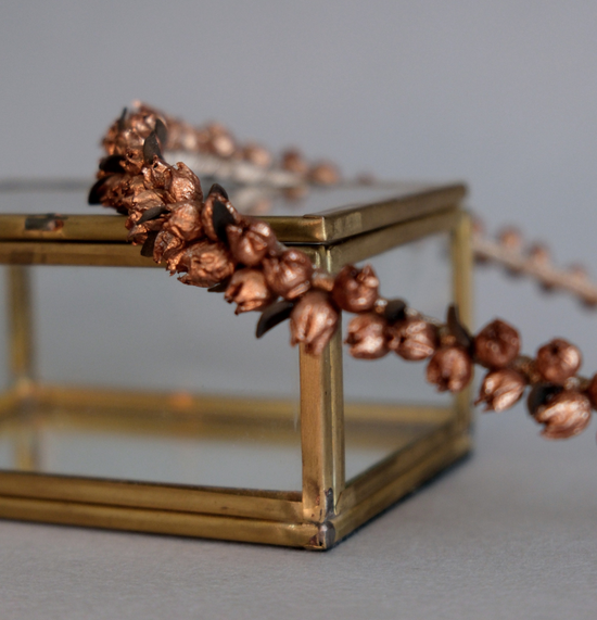 Bronze colour berries headband CUSTOM ORDER only