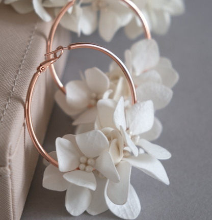 Hydrangea Bridal Set — Headband &amp; Earrings