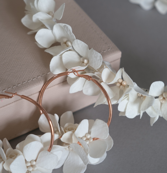 Hydrangea Headband and Earrings set