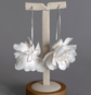 Off white colour Flower wedding earrings