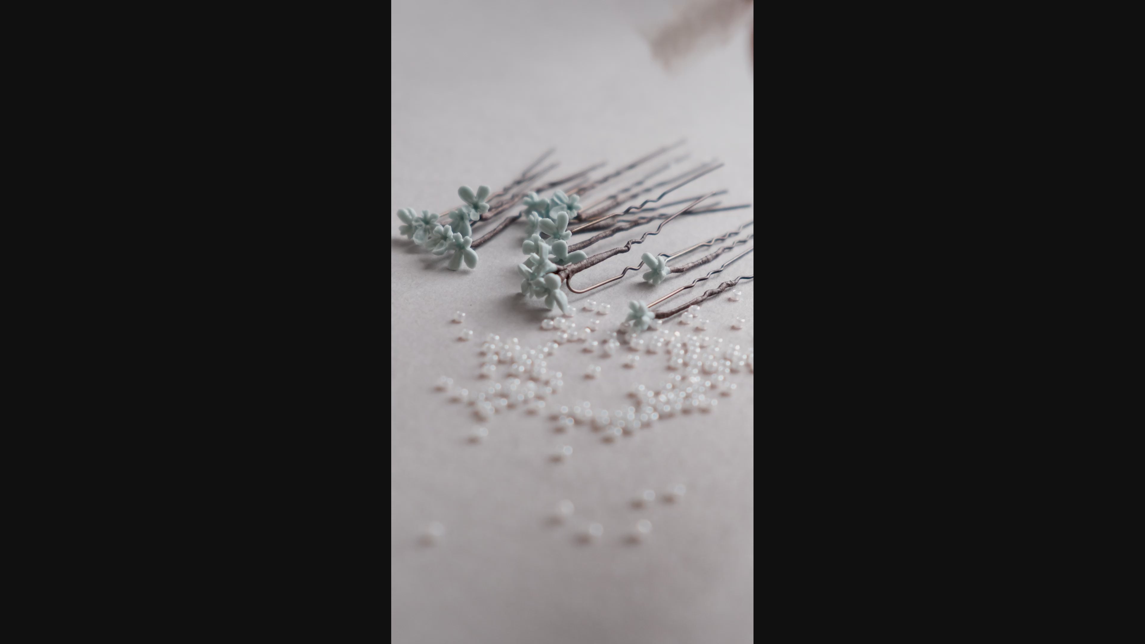 Baby Blue lavender flowers on hair pins