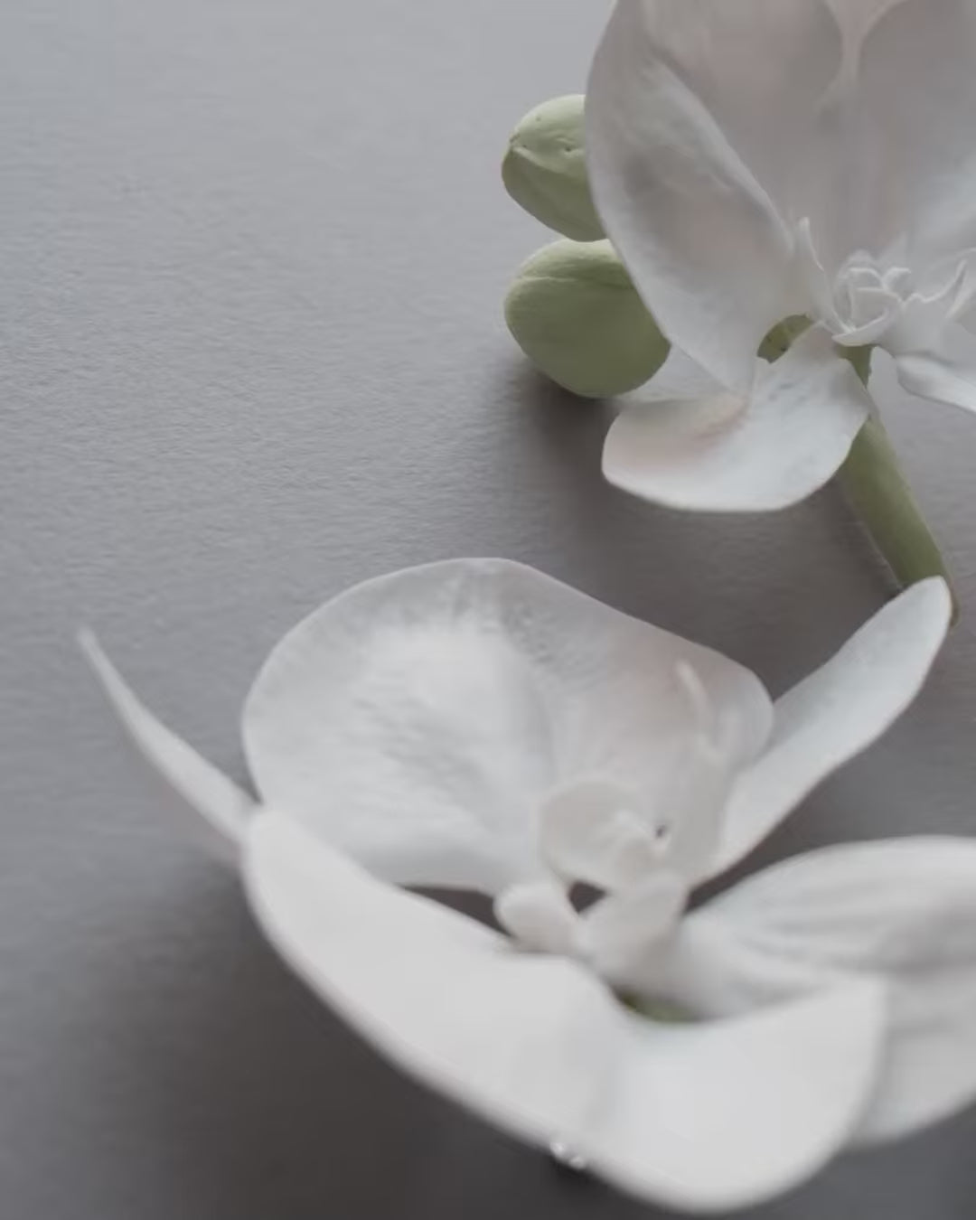Real Touch Orchid Bridal Hair Set – Set of 3 (White &amp; Ivory)