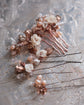 Rose-gold hair pins set
