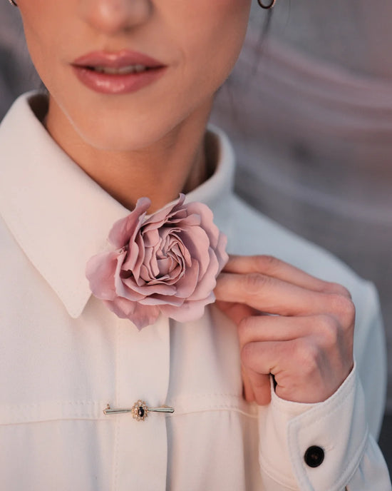 Blush Rose Hair Clip & Brooch