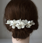 Ivory Hydrangea hair pins