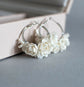 Wedding Silver Hoop Earrings 30mm
