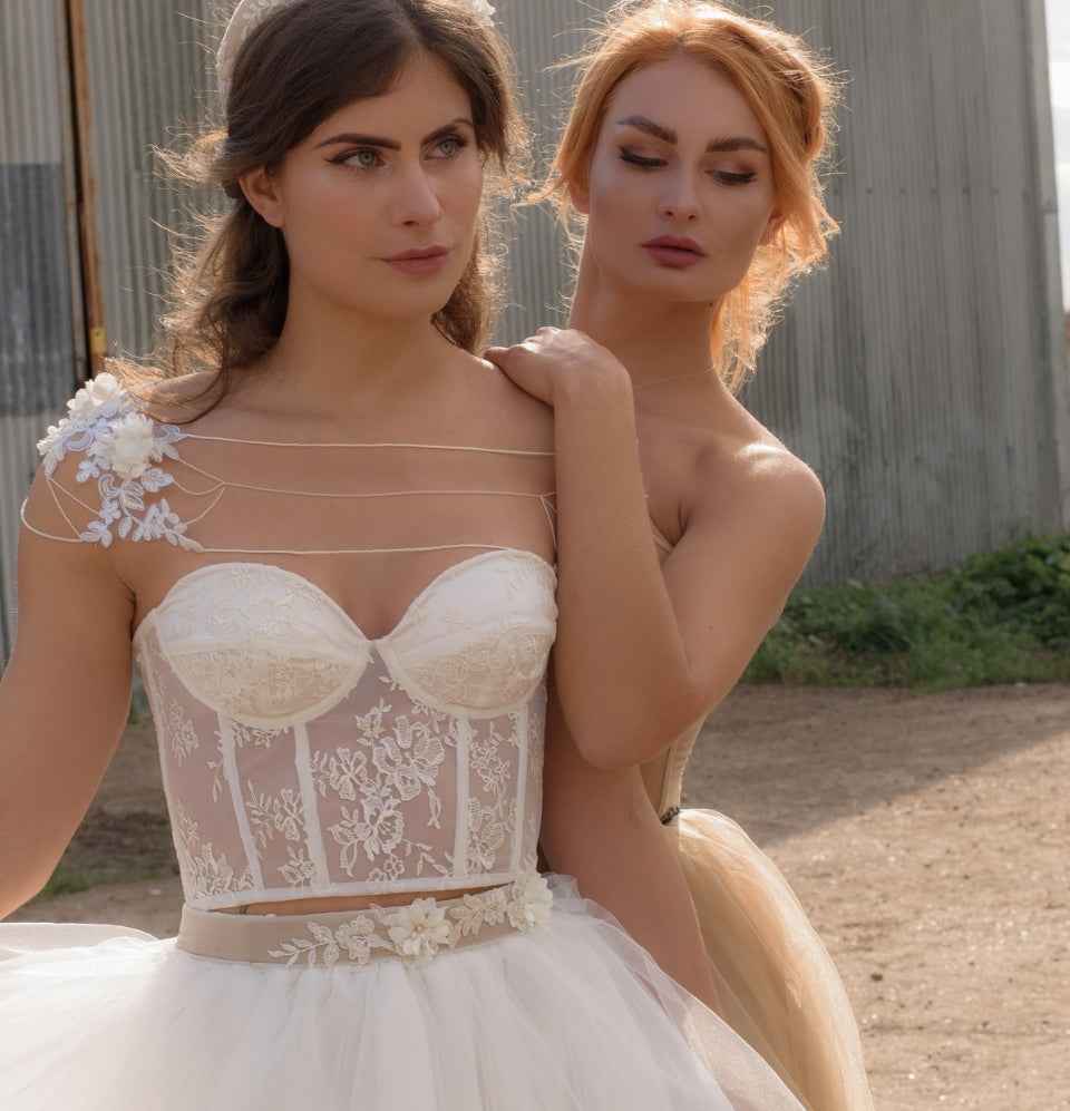 Embroidered wedding dress belt - Deco Flowers Embroidered wedding dress belt - Deco Flowers