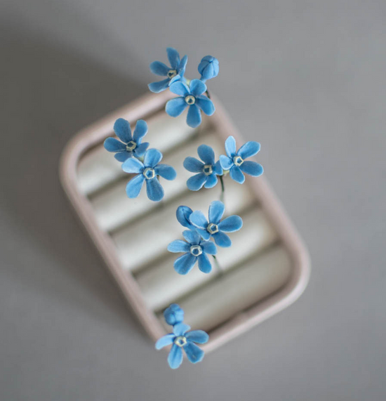 Forget-me-not flowers hair pins