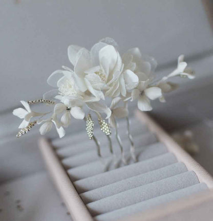 Decorative Ivory wedding hair comb