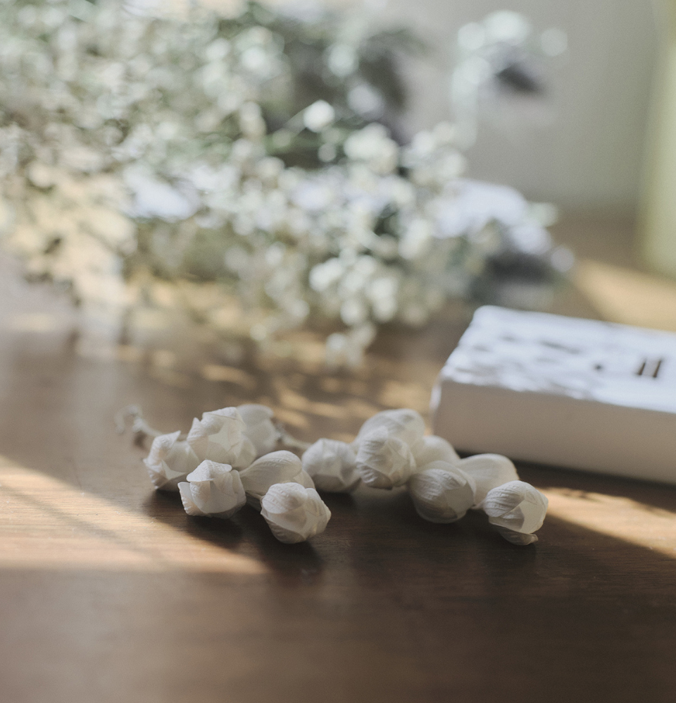 Extra long Flower Bridal earrings