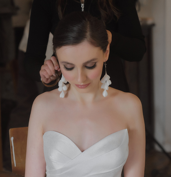 Extra long Flower earrings