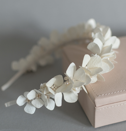 Ivory hydrangea headband (2 options)