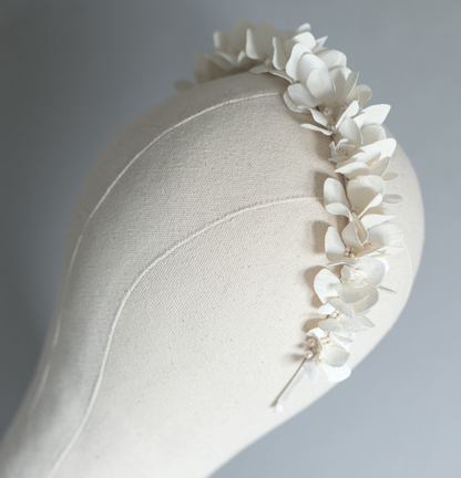 Ivory hydrangea headband (2 options)