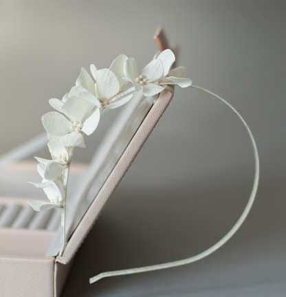 Ivory hydrangea headband