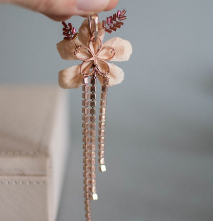 Sakura Flower Dangle mono-earring