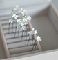 Tiny white Lavender flowers on pins