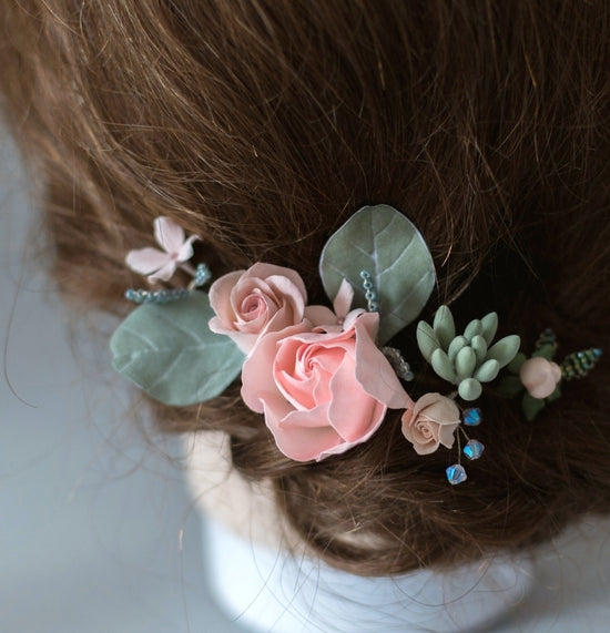 Tropical floral head piece