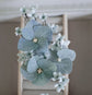 Large Baby blue Hydrangea Wedding bobby pins set