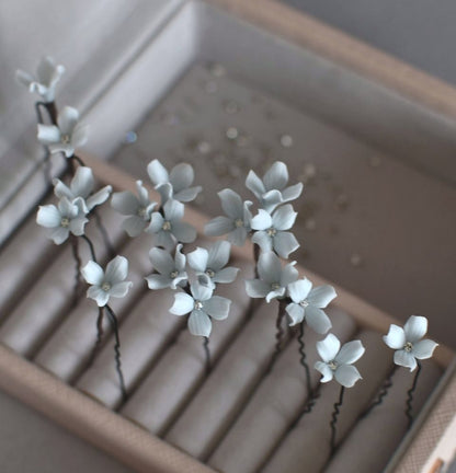Baby blue Tiny Flowers Bobby Pin