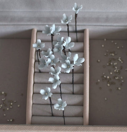 Baby blue Tiny Flowers Bobby Pin