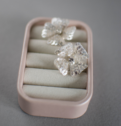 Embroidered wedding earrings