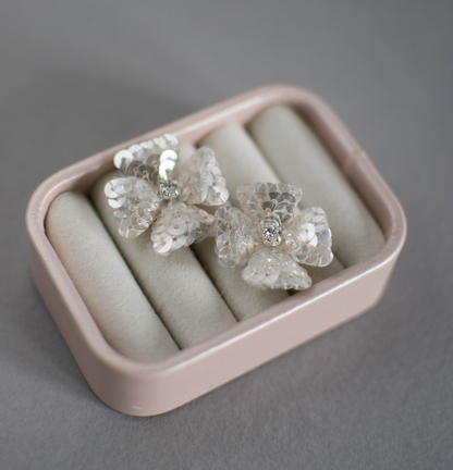 Embroidered wedding earrings