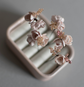 Blush-pink tiny flowers hair pins set