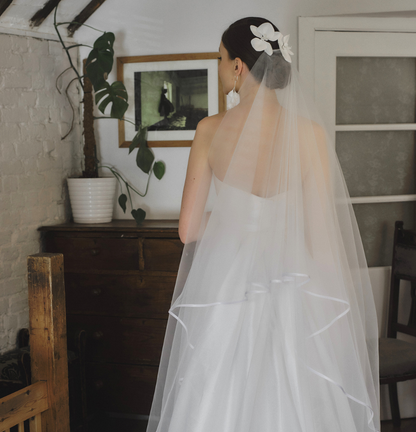2 White Phalaenopsis Orchid for veil