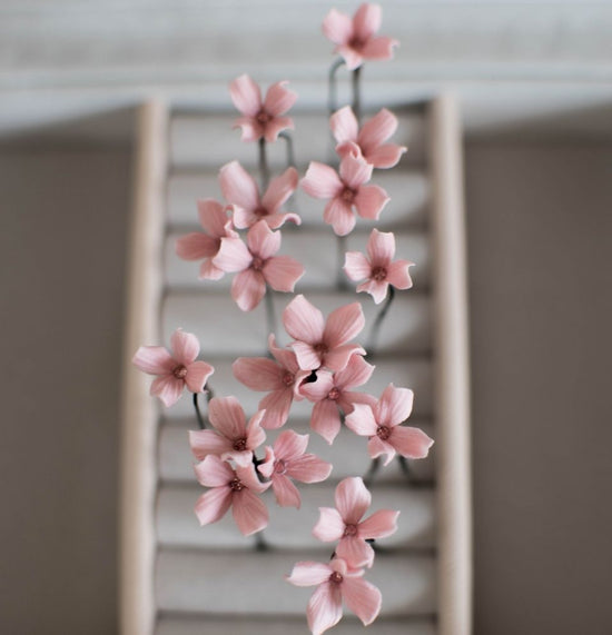 Wedding Bobby Pin Tiny Pink Flowers