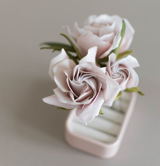 Blush pink Roses hair pin