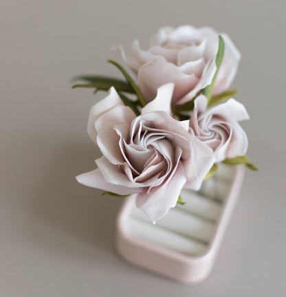 Blush pink Roses hair pin