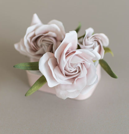 Blush pink Roses hair pin