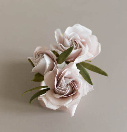 Blush pink Roses hair pin