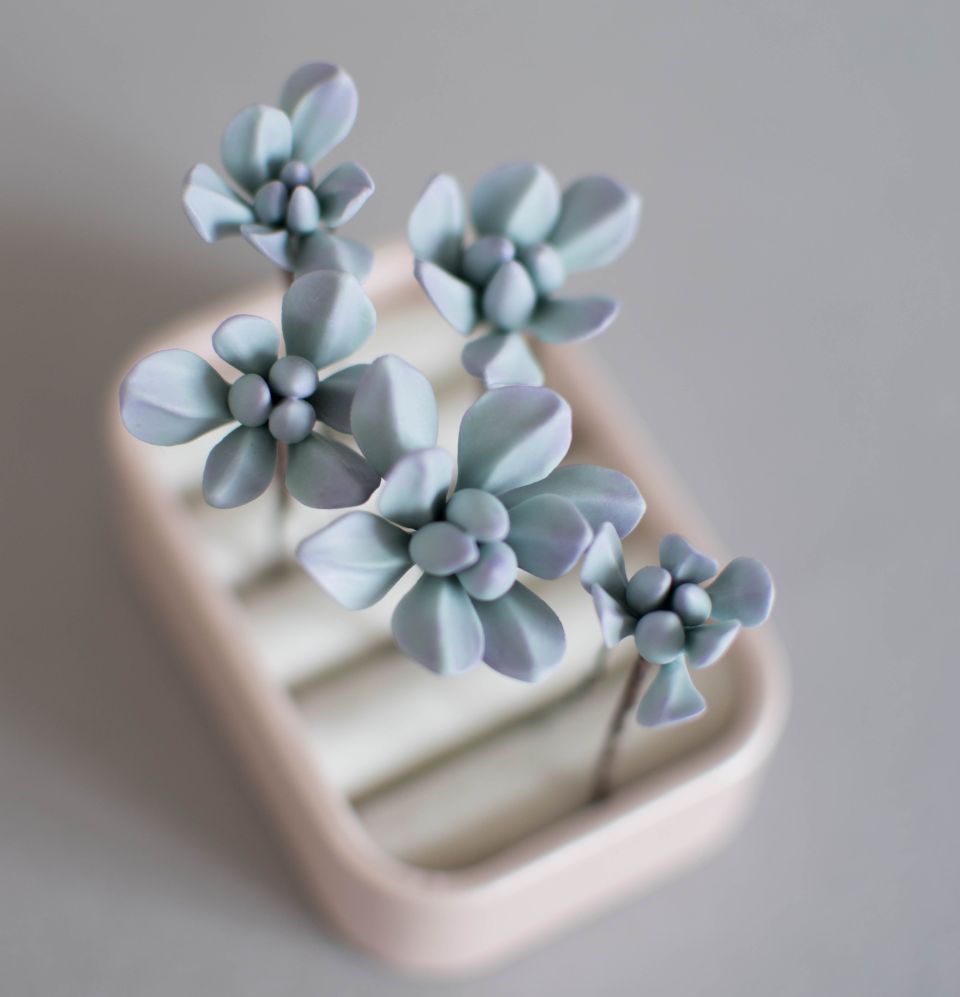 succulent hair pins Mint succulents Hair pins 5 Hair pins