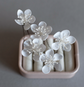 White Cherry blossom hair pins