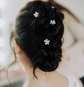 White flower hair pins GERDA